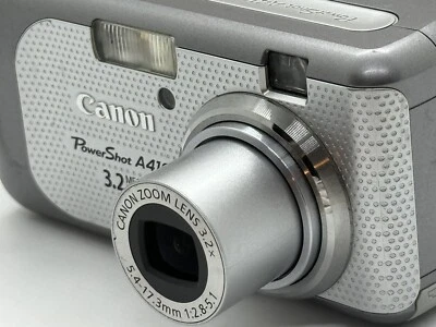 Canon Powershot A410 3.2MP Digital Camera Compact with 3.2x Optical Zoom Silver - Image 1 of 4
