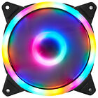 120mm LED PC Case Cooling Fan Silent Dual Ring Gaming Computer Fans 4-Pin/3-Pin