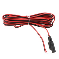 Prettyia 12-24V Solar Battery SAE Charger Harness DIY Extension Cable 16.4Ft