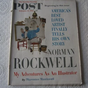 1960s February 13 The Saturday Evening Post Vintage Magazine Rockwell VGC Ads * - Picture 1 of 2