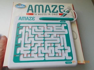 Thinkfun AMAZE Single Player Maze Game with 16 mazes, no batteries!, smoky odor - Picture 1 of 3