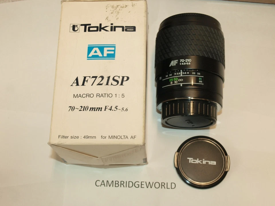 70-210mm F4.5-5.6 TOKINA AF zoom lens f/ Sony Alpha Minolta Maxxum NEW old stock - Image 1 of 1