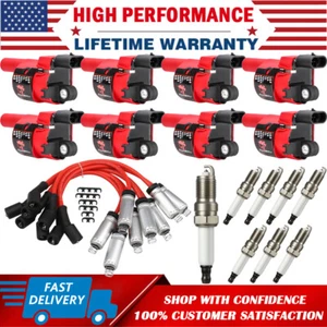 8 Pack Round Ignition Coil & Spark Plug & Wire Set For Saab 9-7X 2005-2009 UF414 - Picture 1 of 15