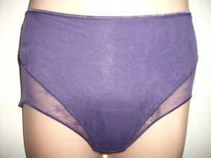 ex M & S MEDIUM CONTROL FULL BRIEF LIGHTWEIGHT KNICKERS PATTERNED FRONT PURPLE - Picture 1 of 2