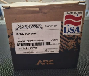 Box of 50 ARC ABRASIVES 71-31465 Quick Change Disc, 3in, 60 Grit, Type S - Picture 1 of 4