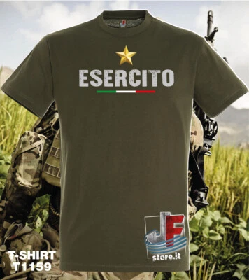 MAGLIETTA MILITARE TSHIRT ESERCITO ITALIANO GUERRA WAR ARMY SOFTAIR ASG CALCIO