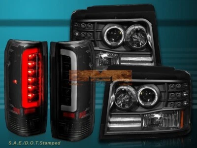 FAROS PROYECTORES LED FORD BRONCO F150 1992-1996 + LUCES TRASERAS HUMO NEGRO Foto 1 de 4