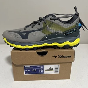 Mizuno Wave Mujin 9 J1GJ227002 Men Trail Gray Green Lime Sz 10.5 EU 44.5 - Picture 1 of 8