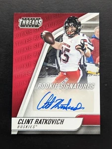 Clint Ratkovich Huskies 2022 Panini Threads Rookie Signature Auto TH-CRA Card - Picture 1 of 2