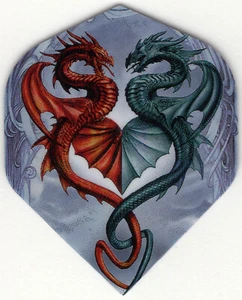 DRAGONS OF FIRE & ICE Dart Flights: 3 per set - Picture 1 of 4