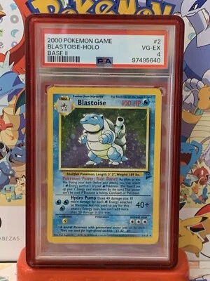 Blastoise 002/130 Base Set 2 Holo Graded PSA 4 - Image 1 of 2