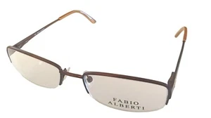 Fabio Alberti Unisex Eyeglass Optical Frame FA889 3 1/2 Rim Combo Brown 52MM - Picture 1 of 6