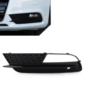 For Audi A5 2012-2016 Front Bumper Black Fog Light Grille Cover - Picture 1 of 10