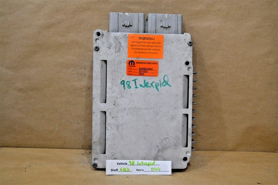 1999 Dodge Intrepid Concorde 2.7L Engine Control Unit R4896230AE Module 44 6B3 - Image 1 of 4