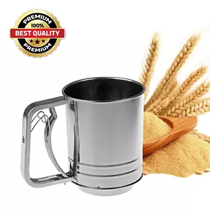 AEX stainless steel flour shifter sieve fine mesh strainer Flour Shifter tool - Picture 1 of 9