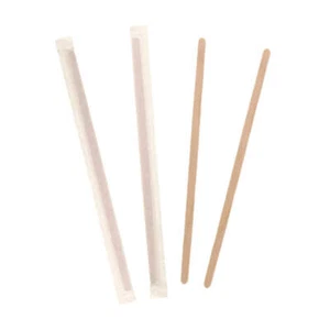Pack of 5000 Wrapped Natural Wooden Stirrer - Eco Coffee Tea Drink Mixing Sticks - Picture 1 of 4