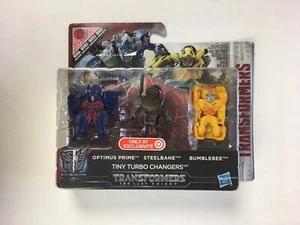 TRANSFORMERS TINY TURBO CHANGERS - THE LAST KNIGHT - PACKAGE OF THREE - NEW - Foto 1 di 11
