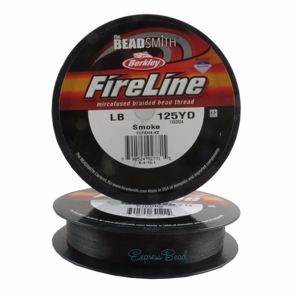 Beadsmith Fireline Braided Bead Thread Smoke 50 Yards 8lb Test