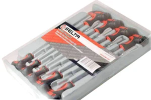 Selta Taiwan Cr-V 9pc Hex Nut Driver T Handle Socket Wrench Set w Tray:5-13mm - Picture 1 of 5