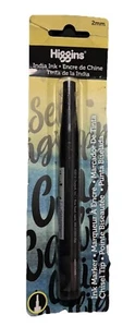 Higgins India Ink 2mm Chisel Tip Marker ~ Black Softliner For Paper & Board NEW - Picture 1 of 2