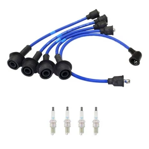NGK 7mm Wire Set 4 Nickel Spark Plug Kit For Toyota Starlet 1.3 4L 4KE 1983-1984 - Picture 1 of 1