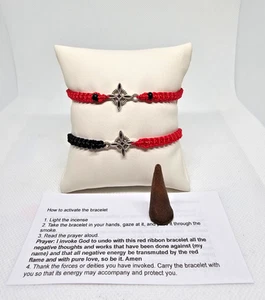 PULSERA NUDO DE BRUJA PARA PROTECCION /WITCH KNOT BRACELET FREE PRAYER INCIENSE - Picture 1 of 5