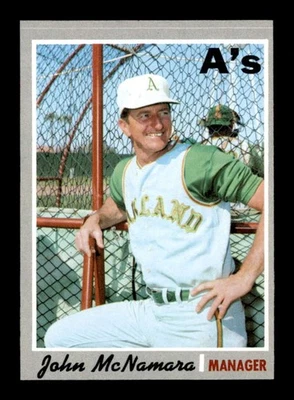 1970 Topps #706 John McNamara MG RC EXMT/EXMT+ X3532571 - Image 1 of 3