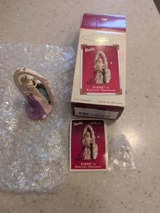 2002 BARBIE Rapunzel Hallmark Keepsake Ornament - Hairbrush Ornament NIB - Picture 1 of 4