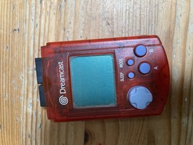 Official Sega Dreamcast Clear Red VMU HKT-7000 Memory Card