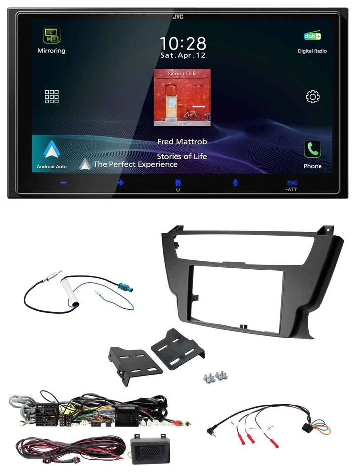 JVC USB Bluetooth 2DIN DAB Lenkrad Autoradio für BMW 3er 4er 2012-2016 ohne Vers - Bild 1 von 4