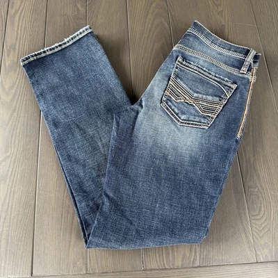 Мужские джинсы BKE с пряжкой Jake Bootcut 32x34 темно-синие вареные эластичные джинсы премиум-класса - Изображение 1 из 4