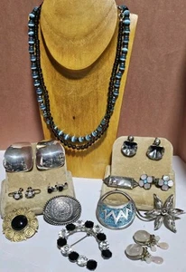 Argento Sterling Semi Prezioso Western High End Tutto Indossabile Lotto 14 Pezzi - Foto 1 di 24