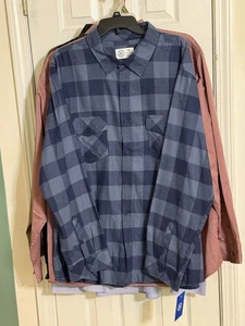 BUFFALO PLAID FLANNEL DIFFUSED BLUE XXL HERREN LANGARM HEMD - Bild 1 von 9