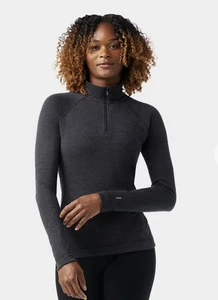 Top donna Smartwool Merino 250 1/4 zip baselayer grigio antracite erica taglia XS - Foto 1 di 12