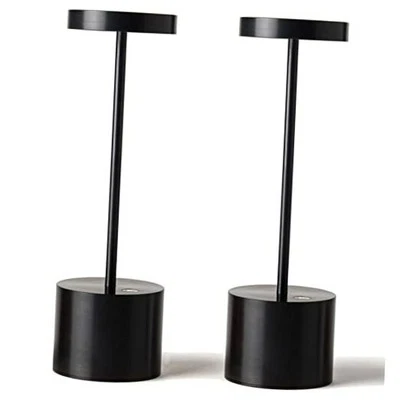 Pack de 2 Lámparas de Mesa Recargables, Lámpara de Mesa LED Inalámbrica, Paquete de 2 5000mAh Negro Foto 1 de 4
