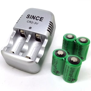 3V 800mAh CR-2 CR2 Rechargeable Batteries 15266 15270 / Battery Charger - Picture 1 of 5