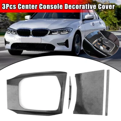 Juego de cubierta de palanca de cambios interior de fibra de carbono ABS para BMW 330i 430i i3 i4 2020-up Foto 1 de 4