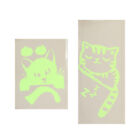  2 Pcs Pvc Switch Luminous Sticker Room Decor Fluorescence Stickers