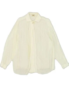 SISLEY Womens Shirt Blouse IT 44 Medium Off White Viscose VI10 - Picture 1 of 4