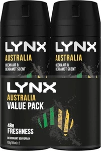 LYNX Australia Aerosol Deodorant Aerosol Body Spray for Men 165 ML x 2 Pack,,.AU - Picture 1 of 3