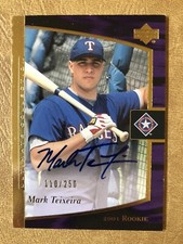 MARK TEIXEIRA 2001 UPPER DECK ULTIMATE COLLECTION AUTOGRAPH /250 Rookie RC #117