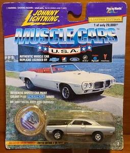 JOHNNY LIGHTNING 1969 PLYMOUTH ROADRUNNER SILVER MUSCLE CARS USA - Picture 1 of 7