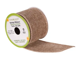Cinta con cable de yute arpillera natural 9 pies/3 yardas 2 pulgadas de ancho - Imagen 1 de 1