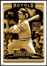 George Brett 2021 Topps 5x7 70 Years of Topps Baseball Gold #70YT-56 8/10 Royals