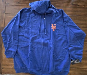 Fanatics New York Mets Full Zip Hoodie Men’s 5XL Cotton Polyester NEW - Picture 1 of 11