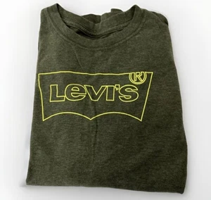 LEVI'S Long Sleeve T-Shirt Teens XL 13-15 Years Gray with Yellow Logo Cotton - Picture 1 of 11