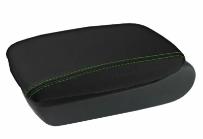 Fits 2005-2011 Audi A6 PVC Console Lid Pull Over Armrest Cover Green Stitch — 第 1/4 张图片