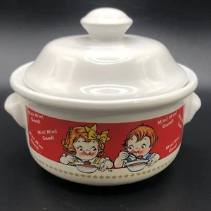 VINTAGE 1998 CAMPBELL SOUP BOWL HOUSTON HARVEST GIFT PRODUCTS WITH LID CERAMIC - Picture 1 of 10