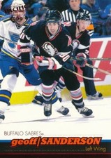 1999-00 Pacific RED #44 GEOFF SANDERSON - Buffalo Sabres