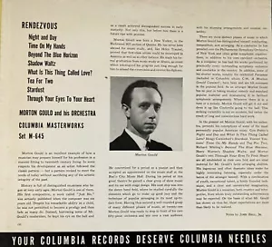 Rendezvous Morton Gould & his orchestra Columbia masterworks m-645 4 record 12" - Picture 1 of 11